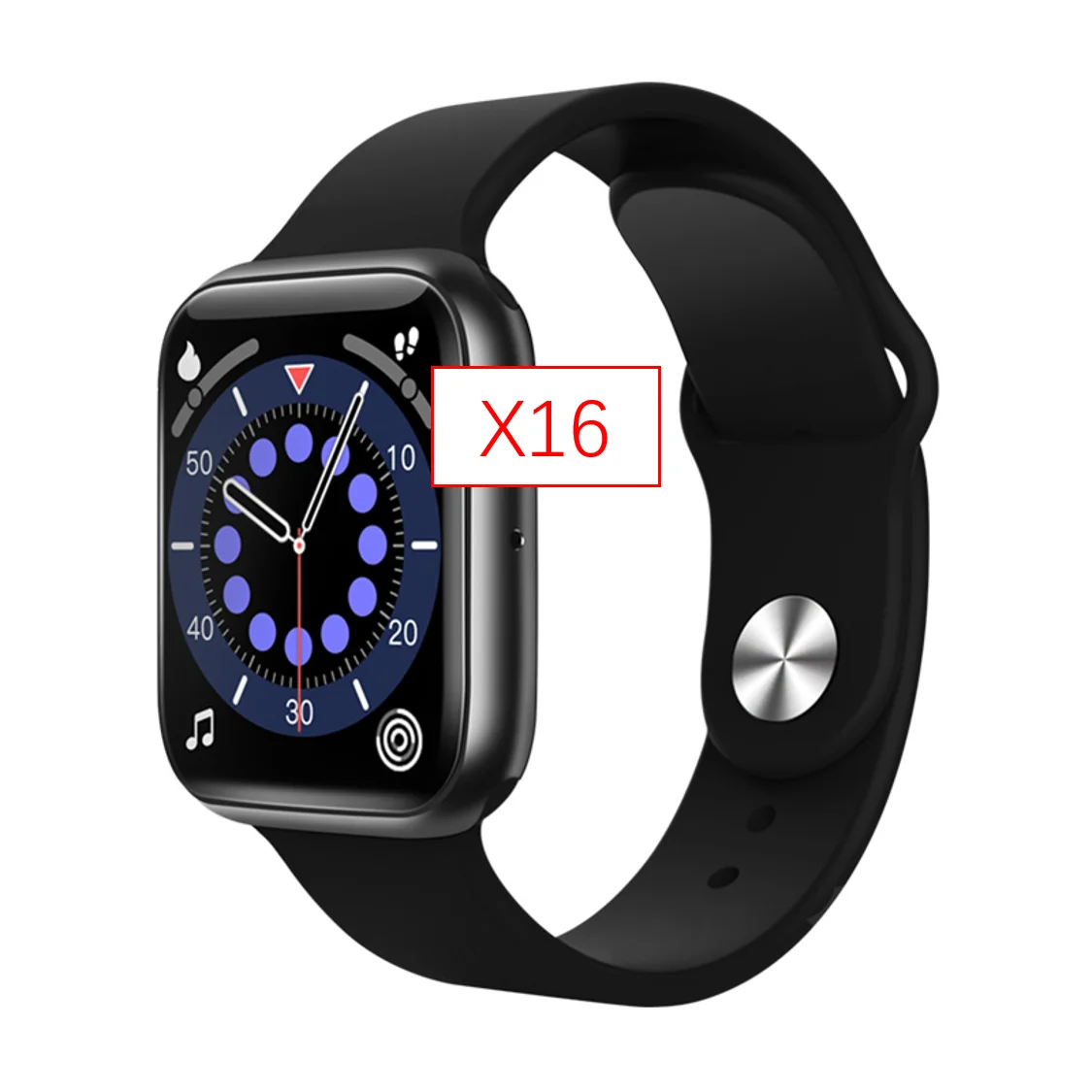 

X16 Smart watches Series 6 new arrivals 2021 X16 Heart Rate Monitor BT Call Square Smartwatch X16 for Men Women, Rotatable
