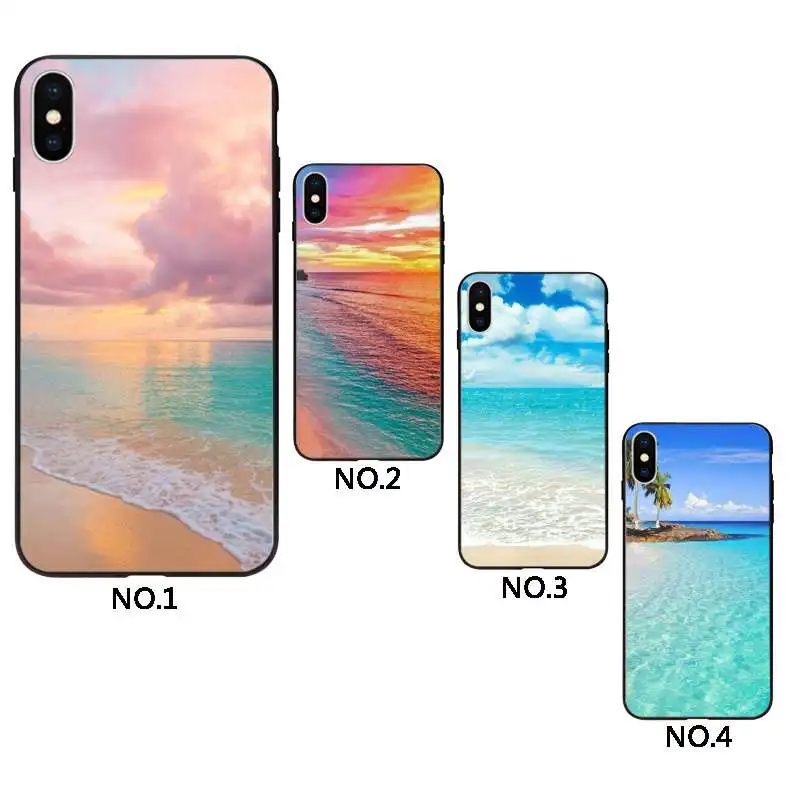 

Summer Beach Hawaii phone case for iphone 5/5s/se/6/6s/6plue/7/7plus/8/8plus/X/XS/XSMAX/11 PRO MAX/12 PRO MAX, Black