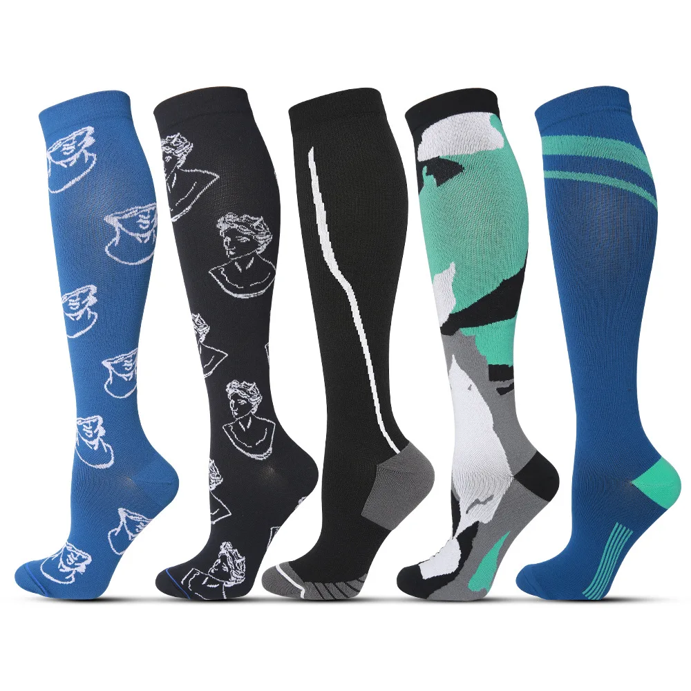 

Breathable Custom Logo Sport 20-30mmHg Compression Socks Running Socks, Multi colors