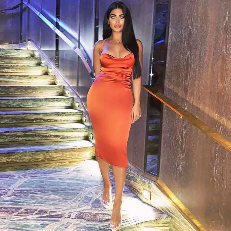 

summer women bodycon long midi dress sleeveless backless elegant party outfits sexy club clothes