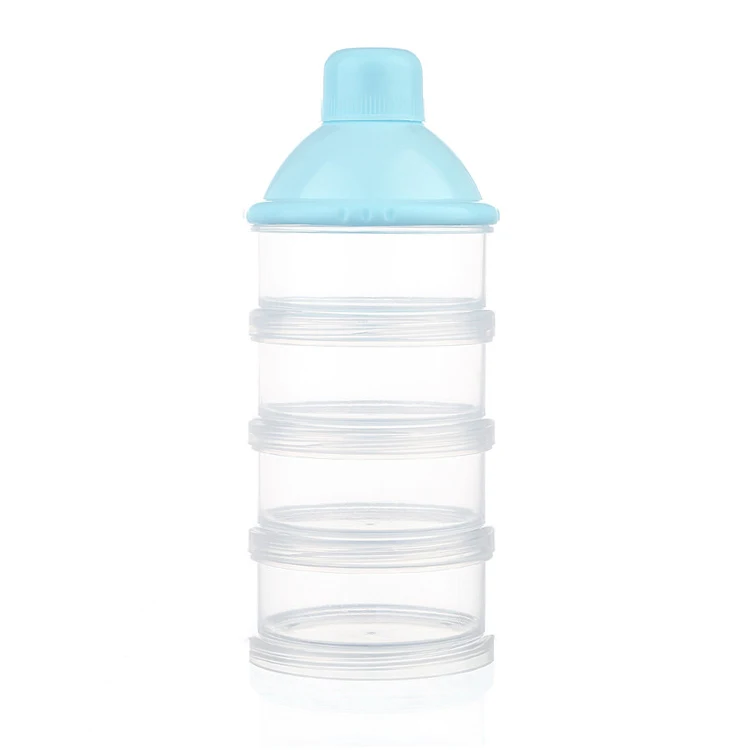 

Food Grade Hot Sale PP 3 Layers Baby Milk Powder Container, Blue pink