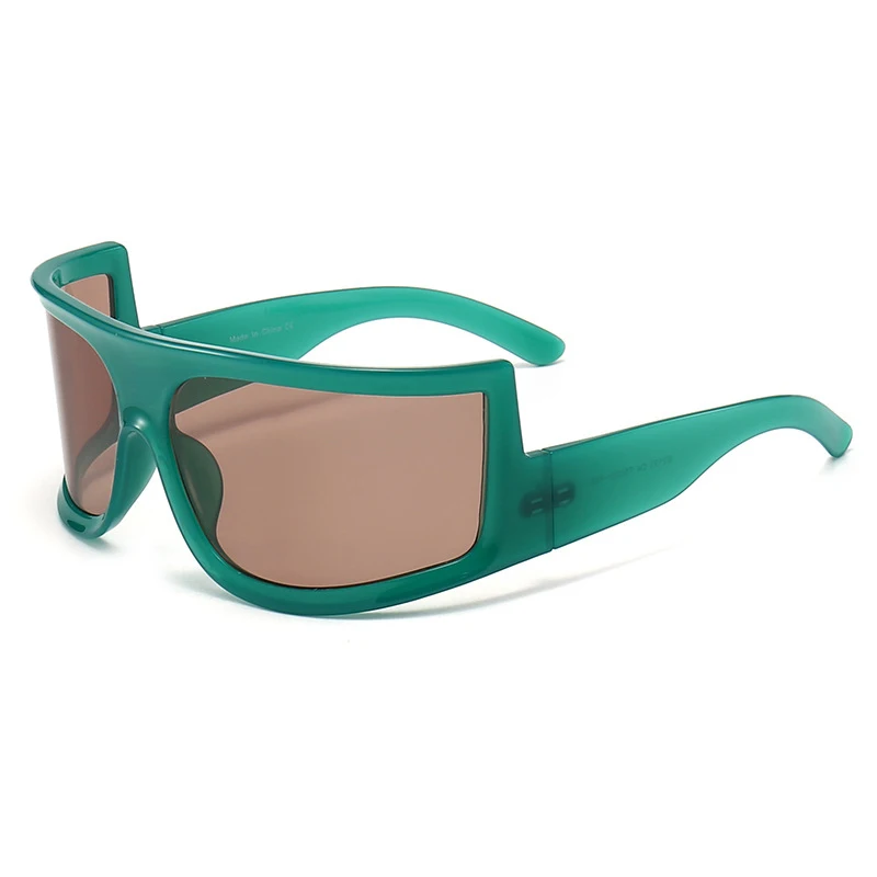 

2133 New Women Men Luxury Brand Designer Shield Sun Glasses Oversized Punk Y2k Sunglasses Female UV400 Shades Eyeglasses Oculos