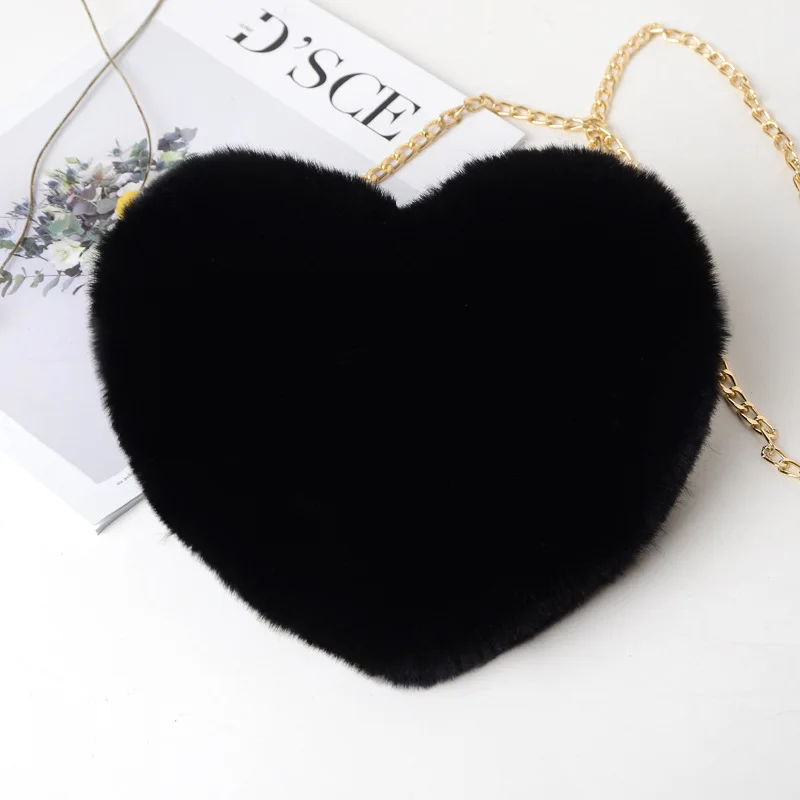 

Factory wholesale high quality new fashion cute plush heart-shaped bag Lovely heart shaped messenger bag a birthday present