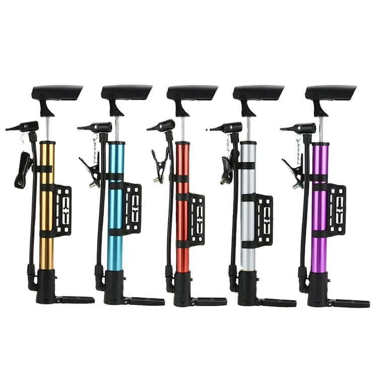 

RTS Aluminum alloy portable pump mini bicycle pump bicycle equipment women's pumps, Blue, natural, purple, gold, red, green or customized