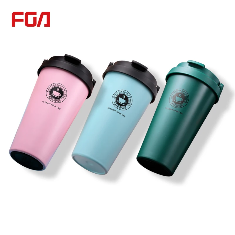 

14 Oz Bottle Camping Car Custom Logo Customized Double Wall Stainless Steel With Lid Insulated New Coffee Cup Mug, Blue, gold,green, white,black