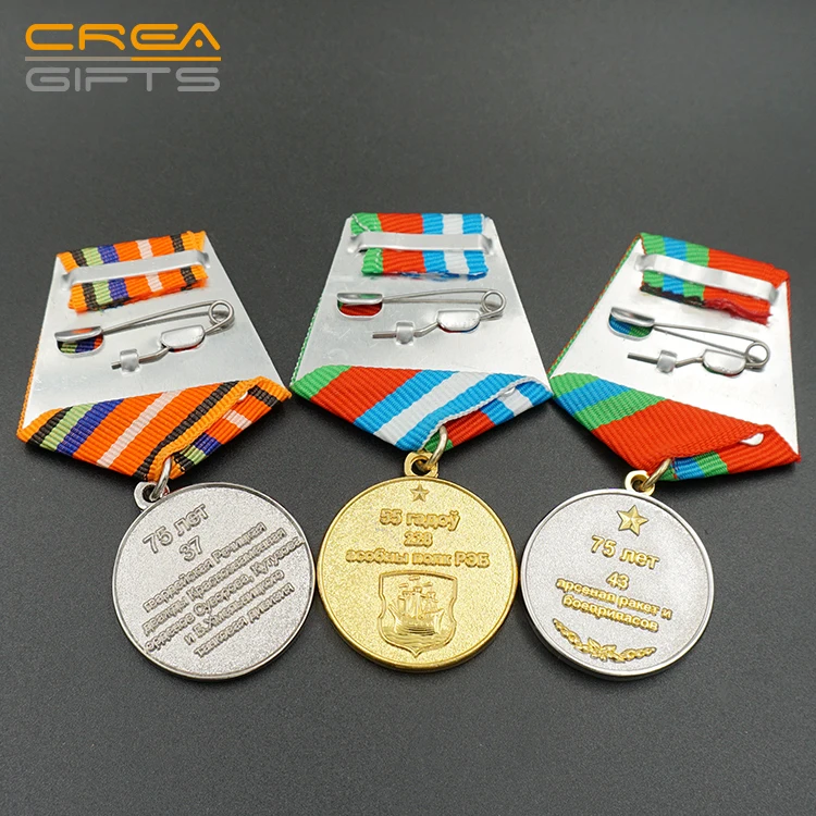 Custom Medal And Ribbon Iron Cross Honor Commendation Award Barretas