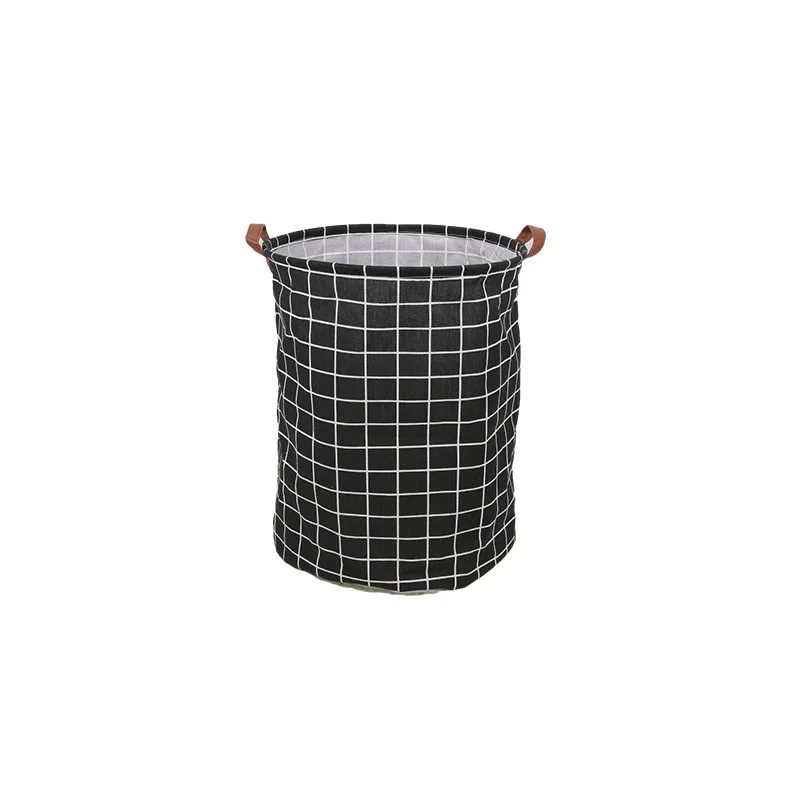 

Fabric Waterproof Storage Bucket Toy Storage Basket Foldable Cotton Linen Dirty Clothes Basket Storage Basket