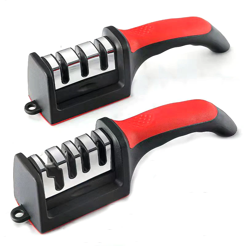 

Professional High Quality Plastic Manual Stainless Steel Handle 3 and 4 Stages Kitchen Knife Sharpener