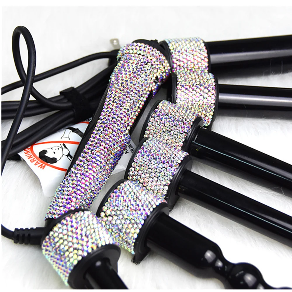 

6 In 1 Interchangeable rhinestone Bling Hair Curler, Customized