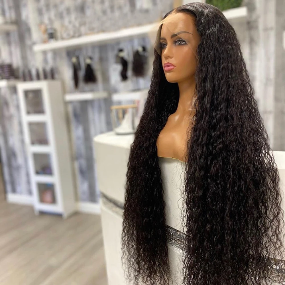 

Closure Human Wholesale Wigs Glueless Full Hd Lace 100% Black Women Perruque Lace front Water Waves Wig Natural Hair