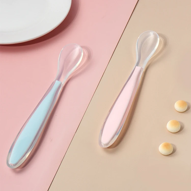 

baby spoon silicon lote se comer cosas silicone colher de da comida para bebe cucharas para cuchara de bebe de silicona, Pink, blue