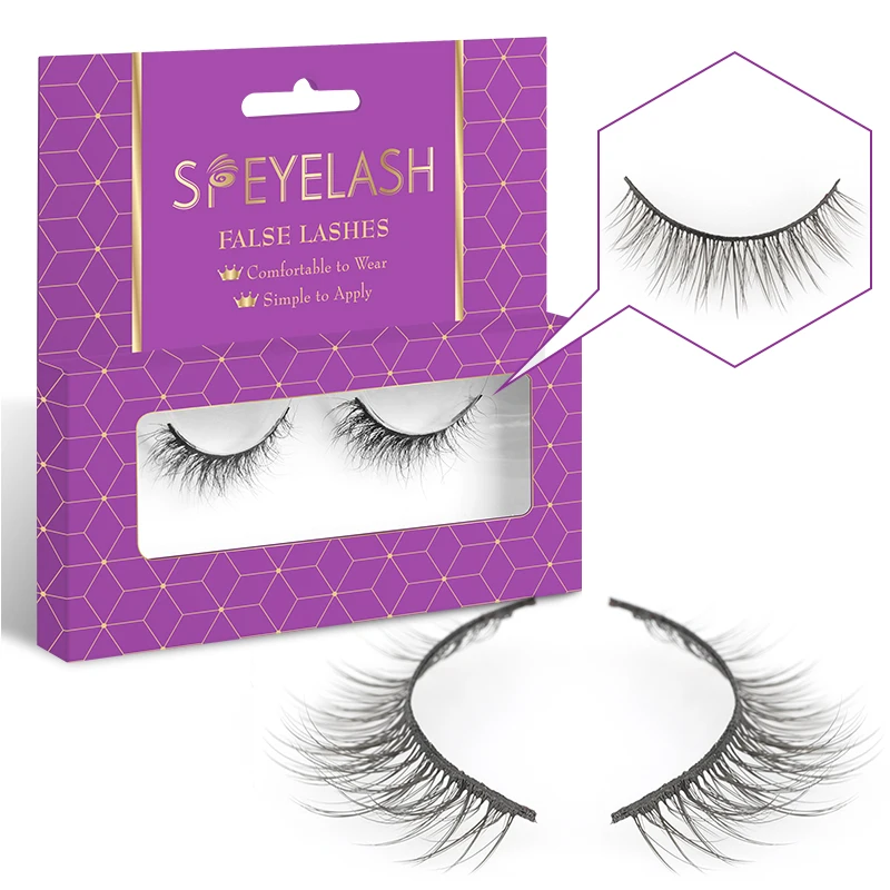 

Wholesale Diamond Kit Extra Long Short Pbt Synthetic Fiber Lash Silk 3D Mink False Strip Eyelashes With Cotton Band, Natural black