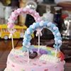Arch Balloon Cake Toppers Happy Birthday Cake Top Flags Cake Decorations for Boy/Girl Birthday Wedding Supplies