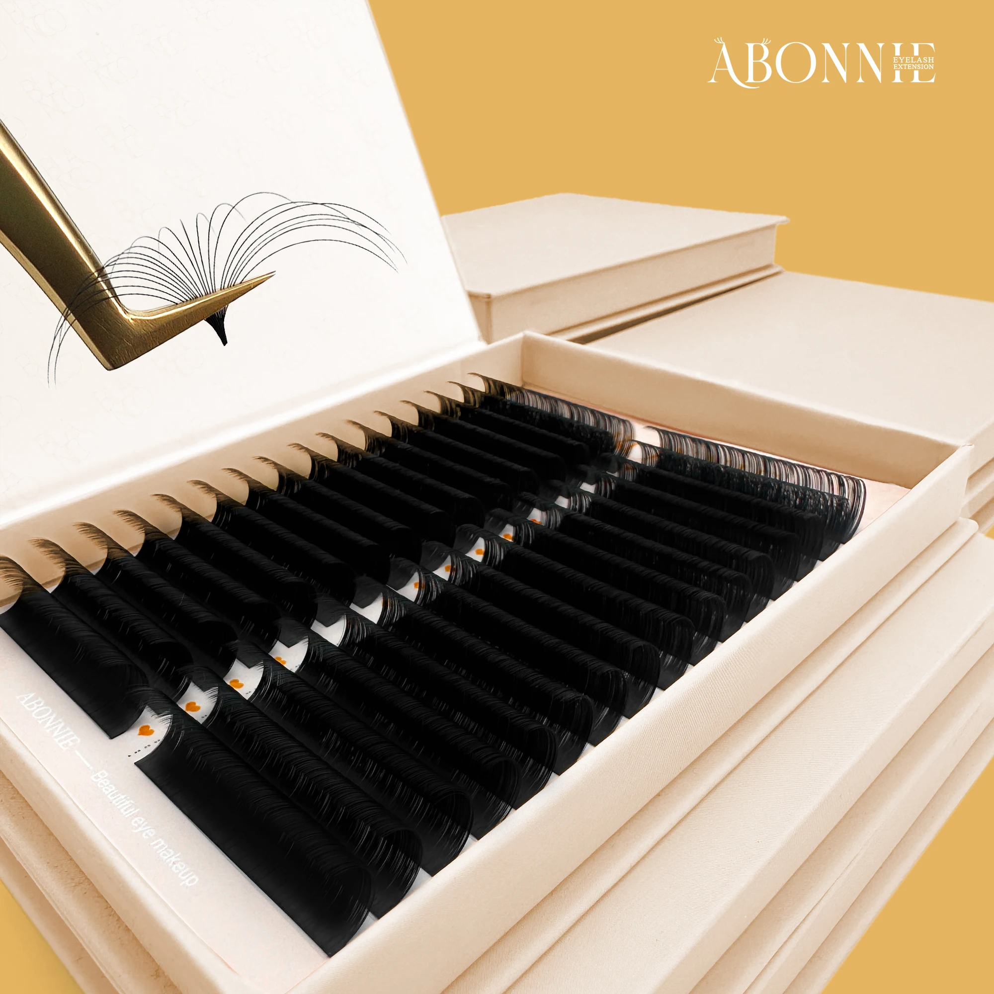 Abonnie Dark Matte Black Cashmere Eyelash Extensions