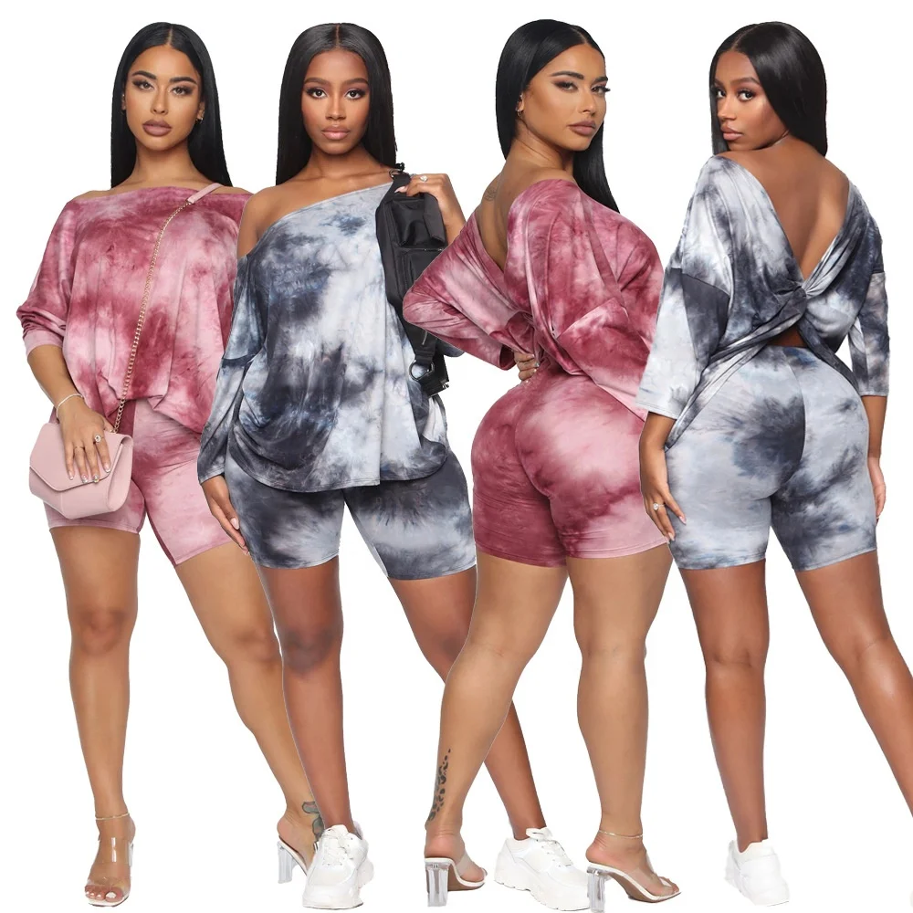 

AI42-156 Amazon AliExpress 2020 printed casual suit two-piece suit