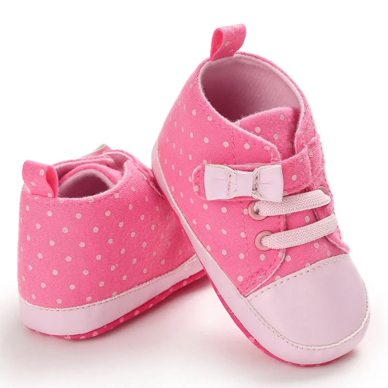

latest 6-18 months Infant Canvas Soft Sole Anti-Slip Prewalker Toddler Crib Shoes Lovely Print Sneaker baby first walking shoes