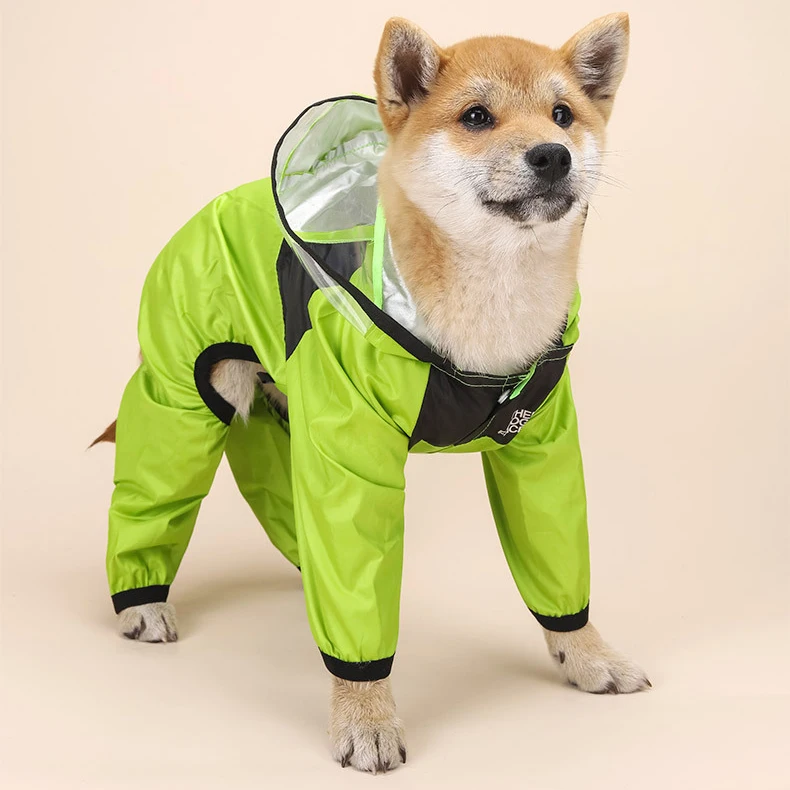 

Wholesaler Pet Supplies Pet Clothes large Dog Raincoat waterproof Cape Reflective Clothing Windproof Rainproof clothes, Multi color