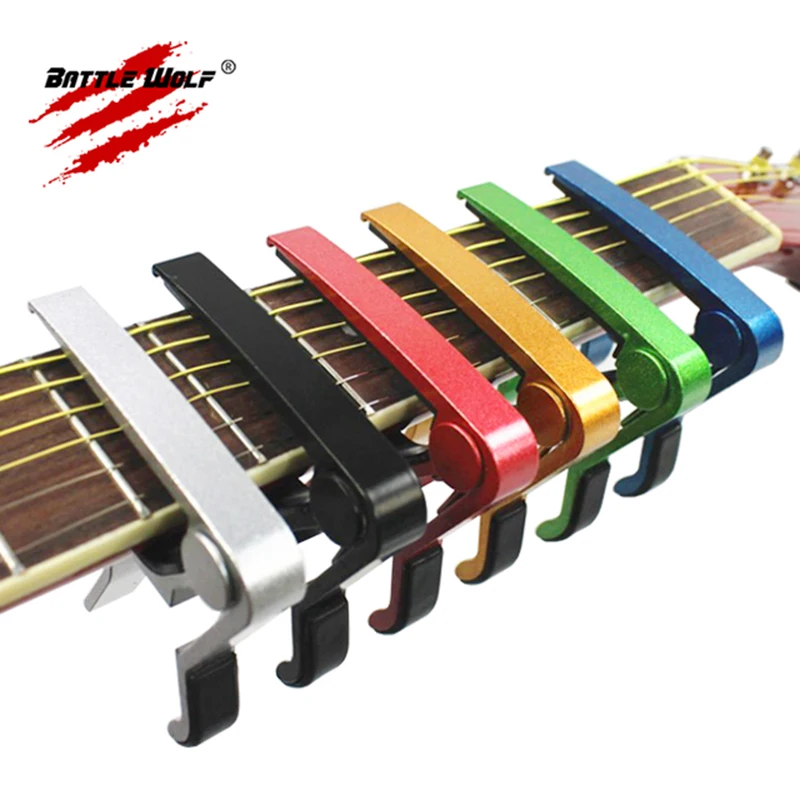 

Various Color Selection Aluminum Material Strong Grip Capo Guitar Acoustic Classical Guitar Capo, Black red blue green whie silver