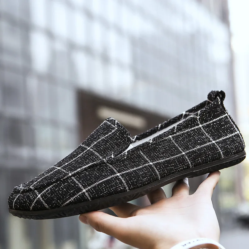 

Professional Factory Men Driving Shoes canvas Loafers Male Casual Shoes, 2 colors