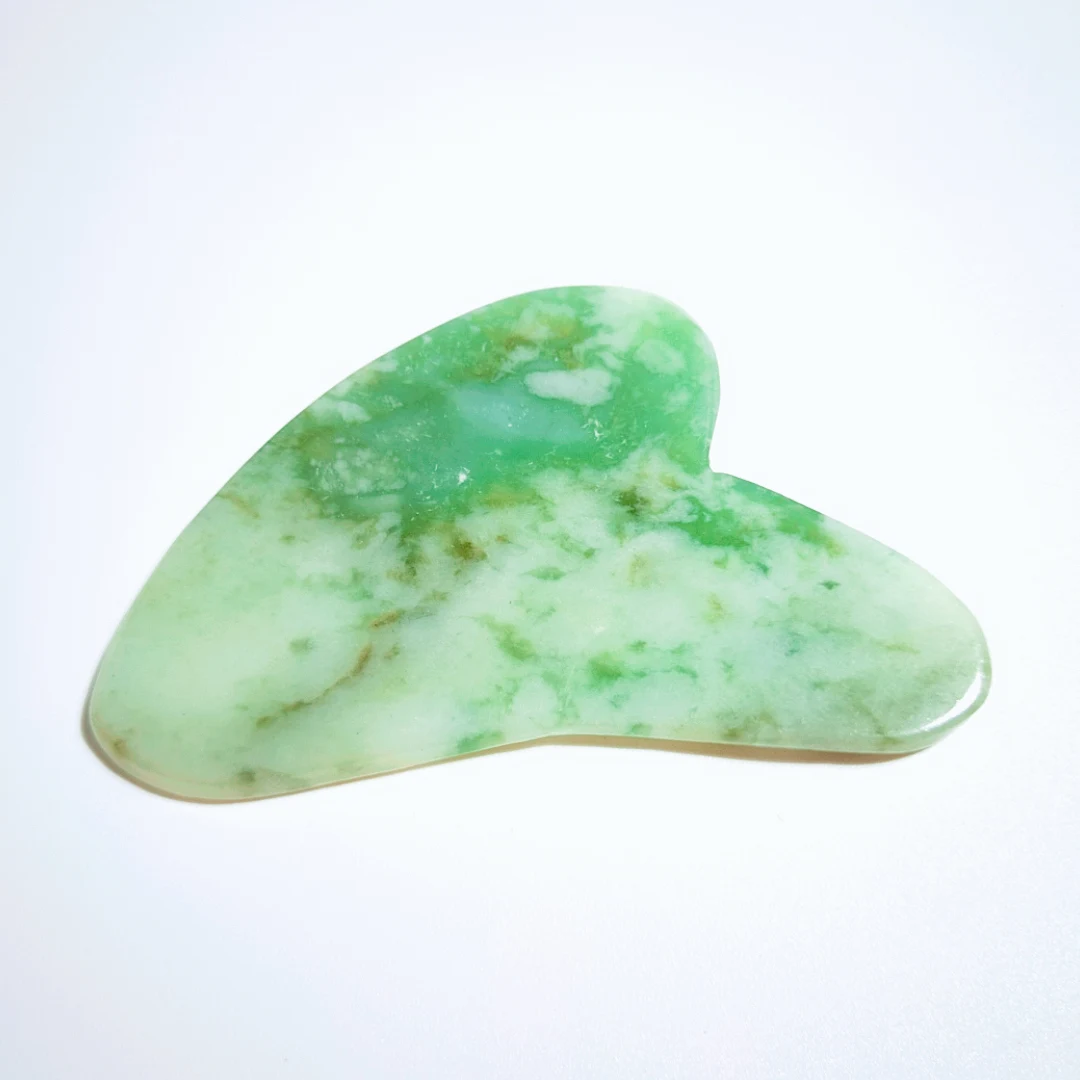 

Xiuyan Jade Heart shape Guasha Facial Jade Face Body Gua Sha Board Massager Tool