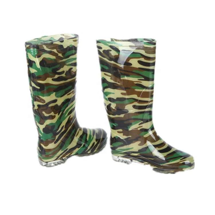

SMASYS Home Garden Gumboot Camouflage PVC Work Boot Rain Boots for Construction