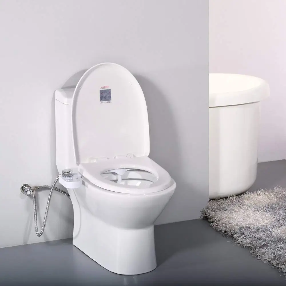 
Home Bidet, Self-Cleaning and Retractable Nozzle, Fresh Water Spray Non-Electric Mechanical Bidet Toilet Seat Attachment 
