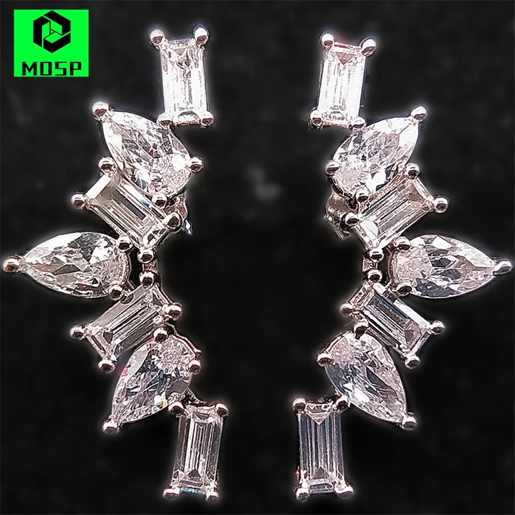 

Wholesale simple classical women new fashion jewelry silver earrings trend 2021