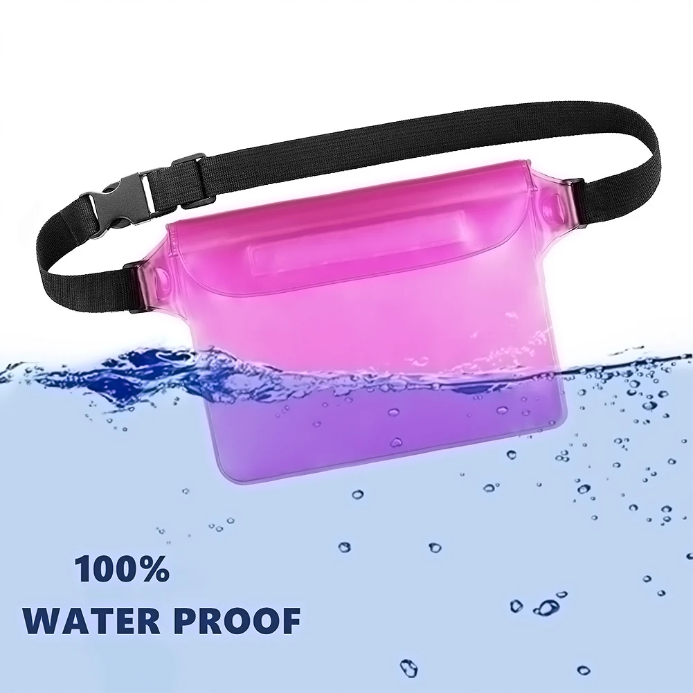 

Fashion Waterproof Pouch Phone Bag Screen Touchable Waterproof waist bag with Adjustable Belt, Black,white,green,gray,pink,red