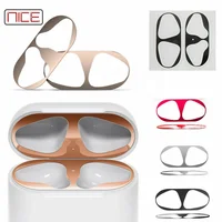 

For Air Pods Case Protection Sticker Plating Metal Dust Guard For AirPods Accessories 18k Protective Sticker