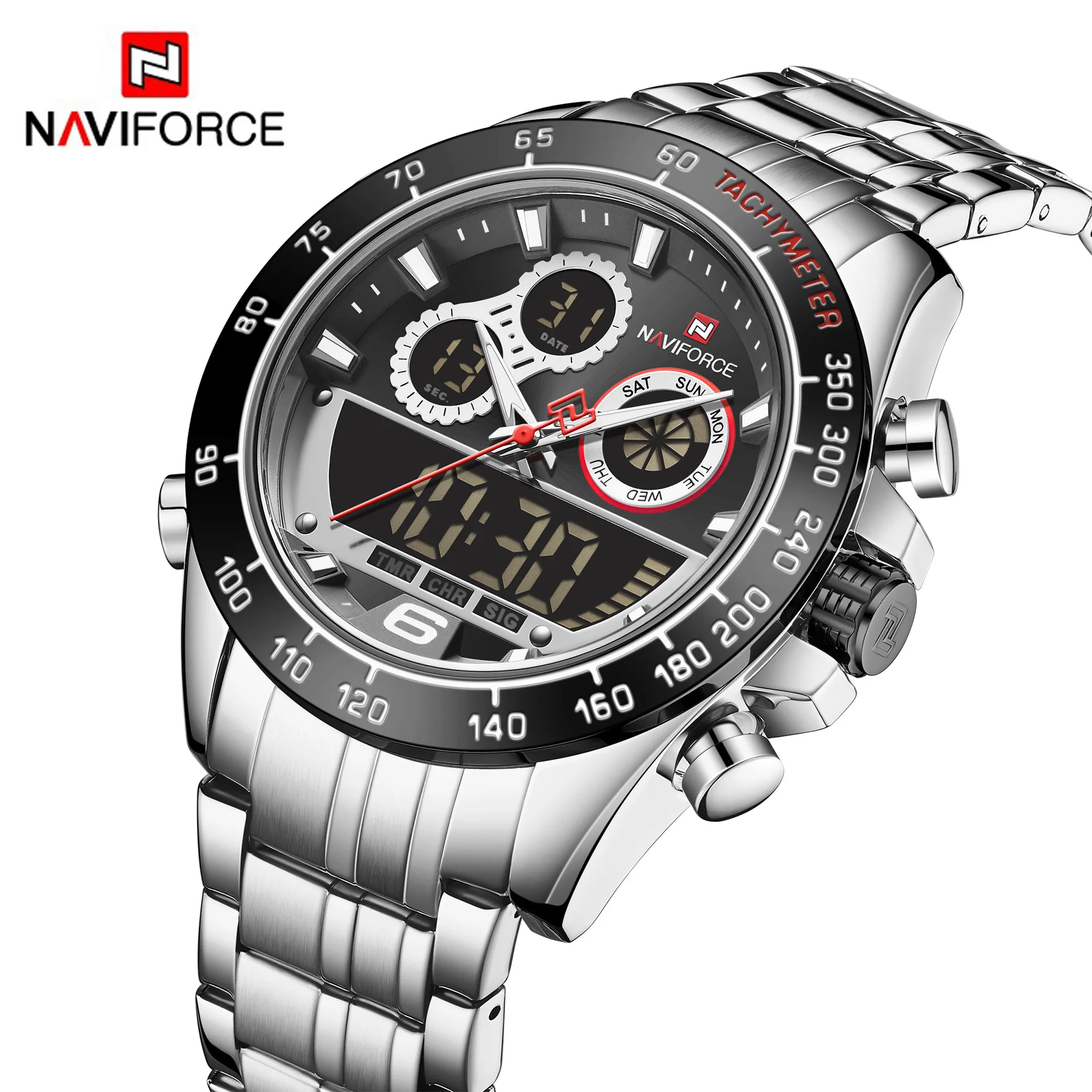 

NAVIFORCE 9188 BBB Luxury Brand Watch Men Watches business Stainless Steel Quartz Watch Male Waterproof Clock Relogio Mascu