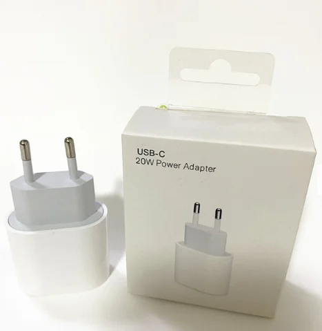 

1:1 UK US EU AU Pin Wall PD USB C Mini Real 20w Power Delivery Fast Adapter For Apple Type C Charger Cable Original With Logo