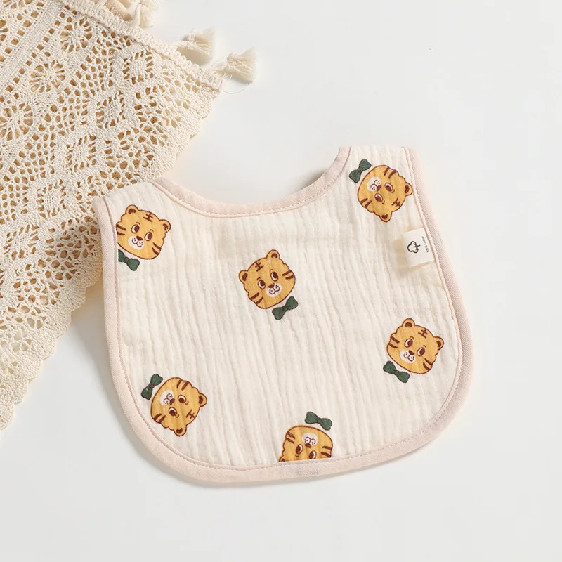 

High Quality Cotton Muslin Baby Bibs For Drool Baby Infant Organic Skiin-friendly Bibs, Picture shown