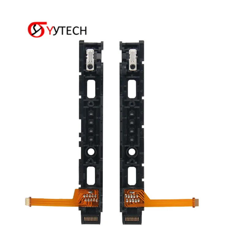 

SYYTECH 2 in 1 Left Right Replacement Railway Slider Assembly Flex Cable for NS NX Nintendo Switch Joycon, Black