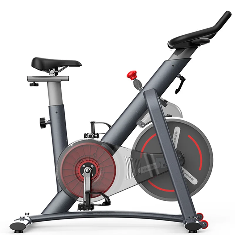 

2022 New Arrived rolling resistance knob magnetic exercise bike belt drive indoor high quality steel gym commercial spinning bik, Red/gray