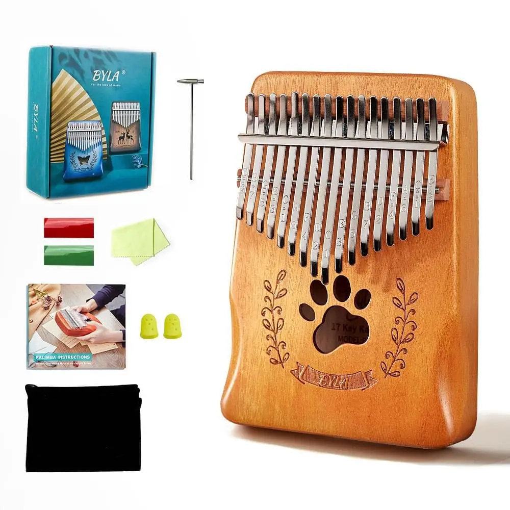 

byla solid wood kalimba sticker instruments musical mom kalimba in stock