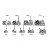 925 Sterling Silver Diamond for Women Set Cz Woman Round Circle Hoop Earring Stud