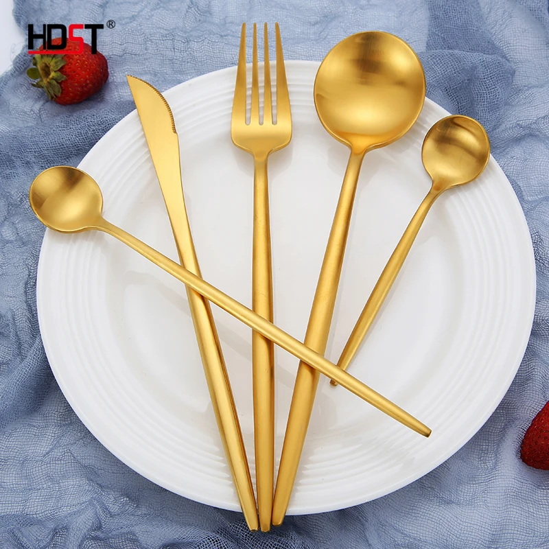 Matte Gold Silverware Set,20piece Stainless Steel Flatware Set Cutlery