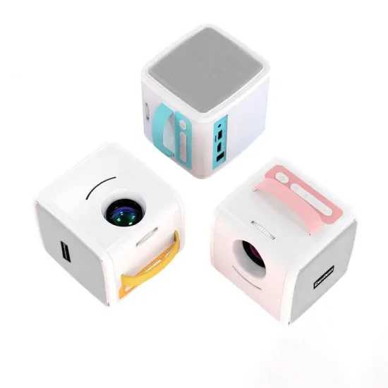 

XIDU portable mini pocket projector children's toy project home theater wireless small smart projector, White/black/blue/yellow/green/pink