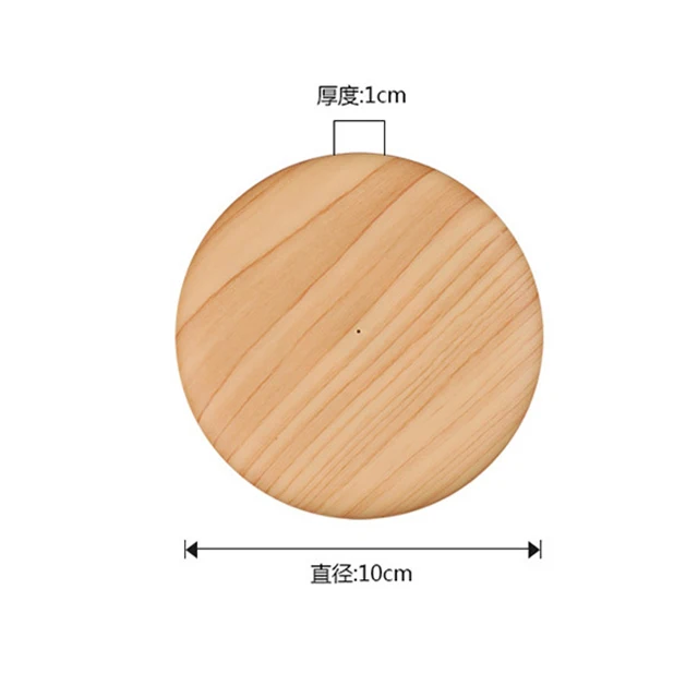 

Dropshipping round wooden texture wireless charging desktop wireless charging charger