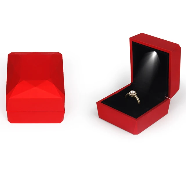 TA MINGREN Wholesale Porta Gioielli Scatola Led Light Jewelry Ring Earring Necklace Pendant Bangle Bracelet Packaging Box