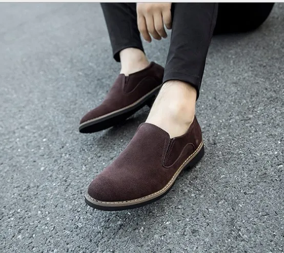 

hb11424a fashion slip-on men's shoes 2020 new model PU casual man shoes, Yellow, blue, black, brown