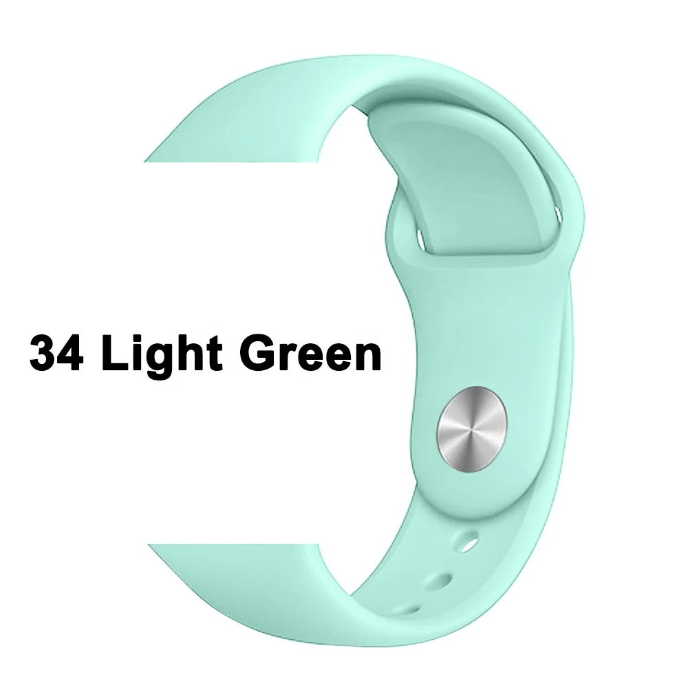 

ShanHai For Apple Watch Band 38mm 40mm Soft Silicone Band 42mm 44mm Series 4 3 2 1 Woman Man Sport Smartwatch Band Replacement, Multi-color optional or customized