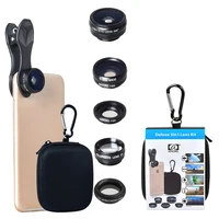 

Apexel top selling Cell Phone mobile phone Camera Lens 5 In 1 lens Kit For HUAWEI iPhone Samsung