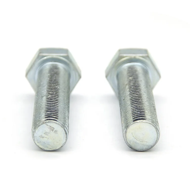 
High quality carbon steel hex head bolt DIN933/931 Grade 4.8/6.8 plain/zinc plated/HDG 
