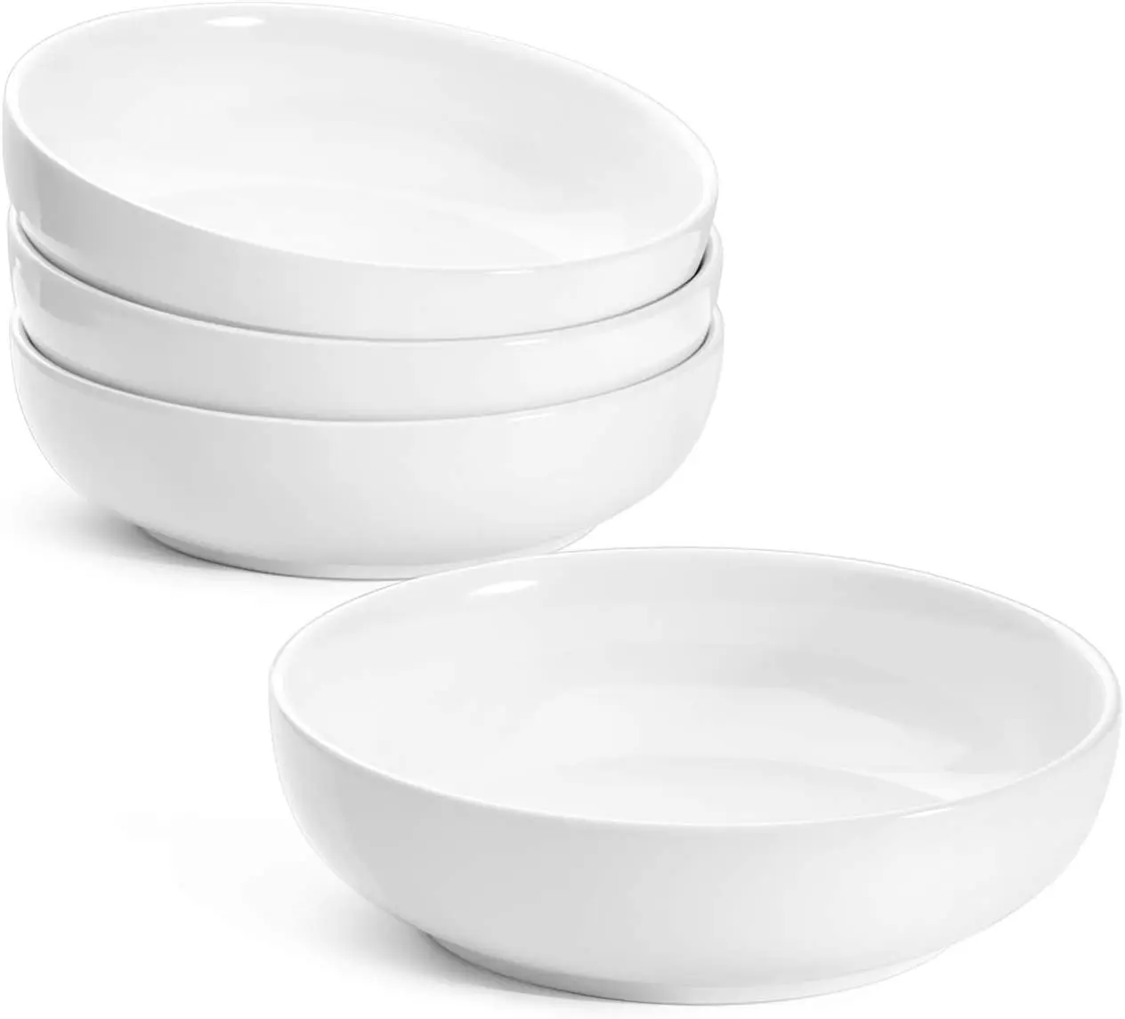 

Pasta bowl 48 ounces (about 1.275 g), ceramic salad bowl, White