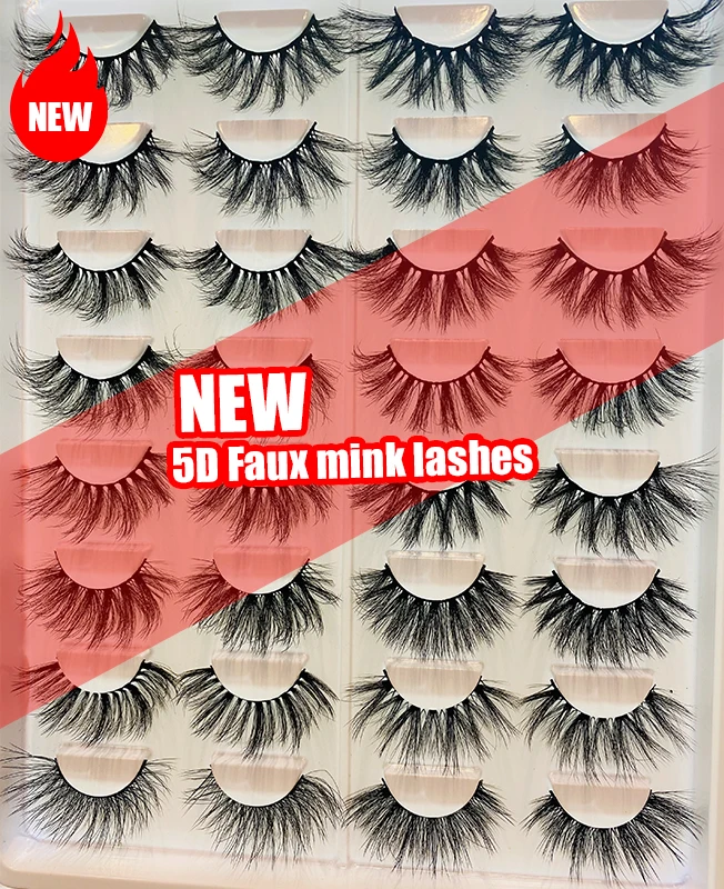 

2021 Hot Sale 3d Faux Mink Eyelashes False Handicraft Eyelash 100% Real Mink Fur False Eyelashes, Natural black