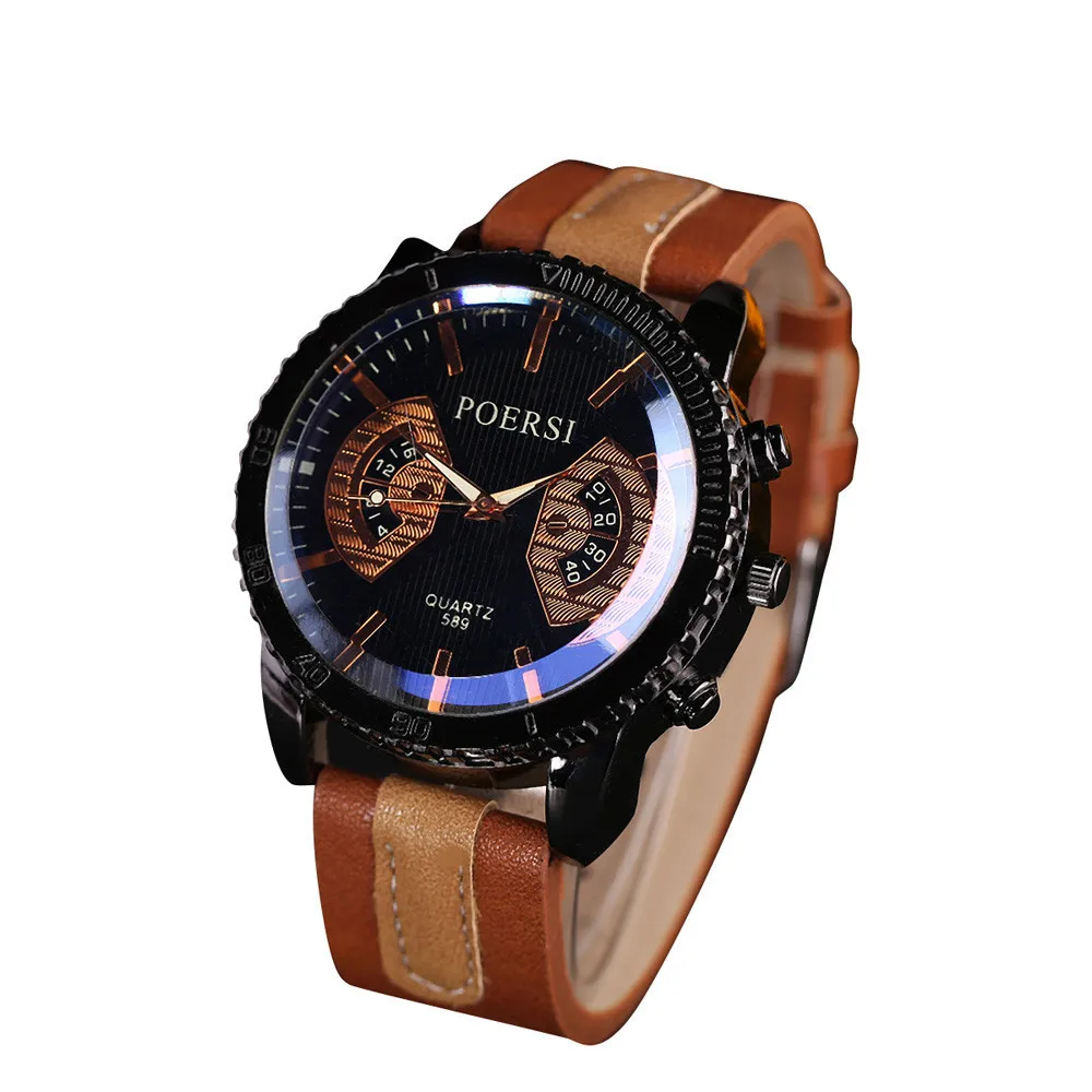 

6094 Minimalist Men's Fashion Watches Simple Men Business Leather Quartz Watch