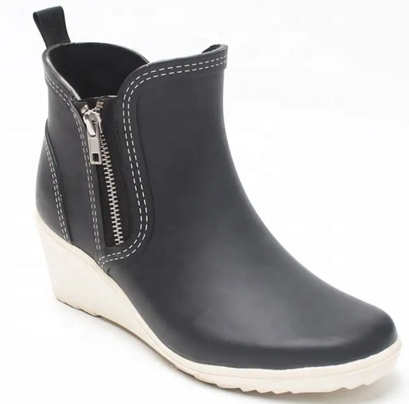 short black rain booties