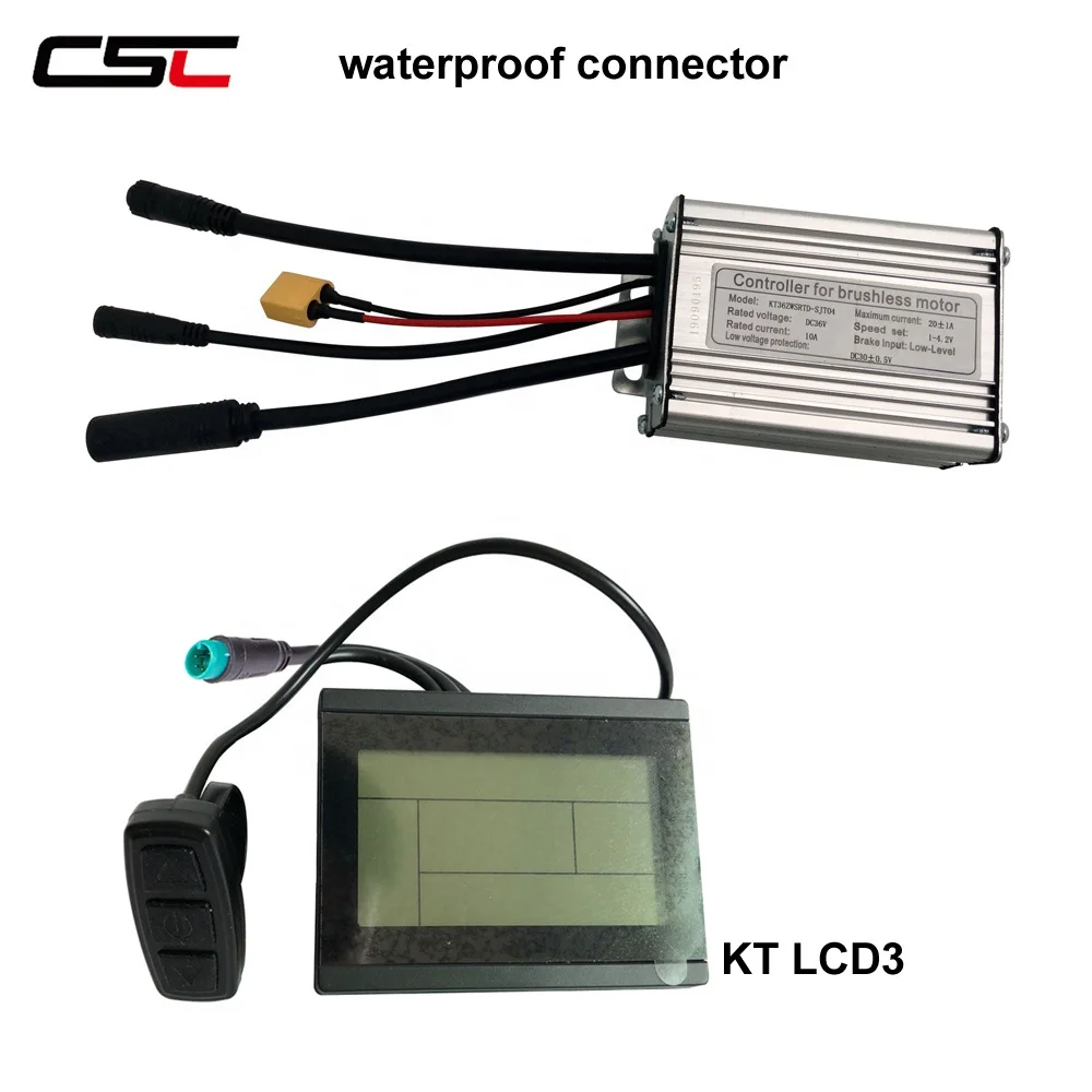 

Ebike 36V 250W 350W 500W waterproof Brushless gear Dual mode 6 Mosfet Controller and KT LCD3 display