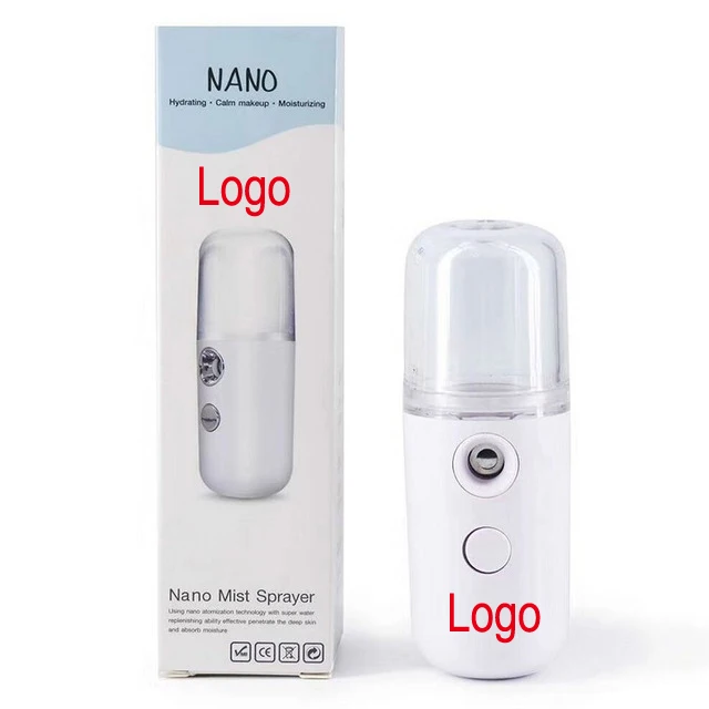 

UP019 Customized Logo 30ML Mini Nano Facial Sprayer USB Nebulizer Facial Steamer Humidifier Hydrating Beauty Skin Care Tools